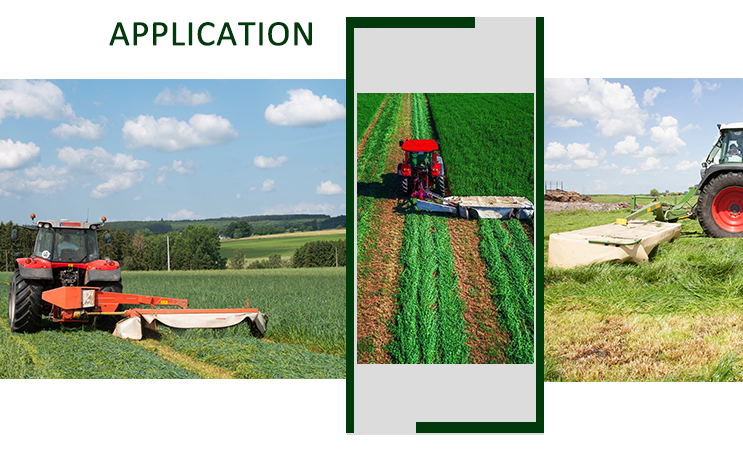 The application of the hay mower in different place